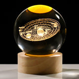 {3 Peaces Set} 3D Art Crystal Ball Night Lamp