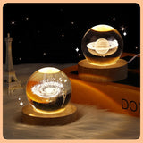 {3 Peaces Set} 3D Art Crystal Ball Night Lamp
