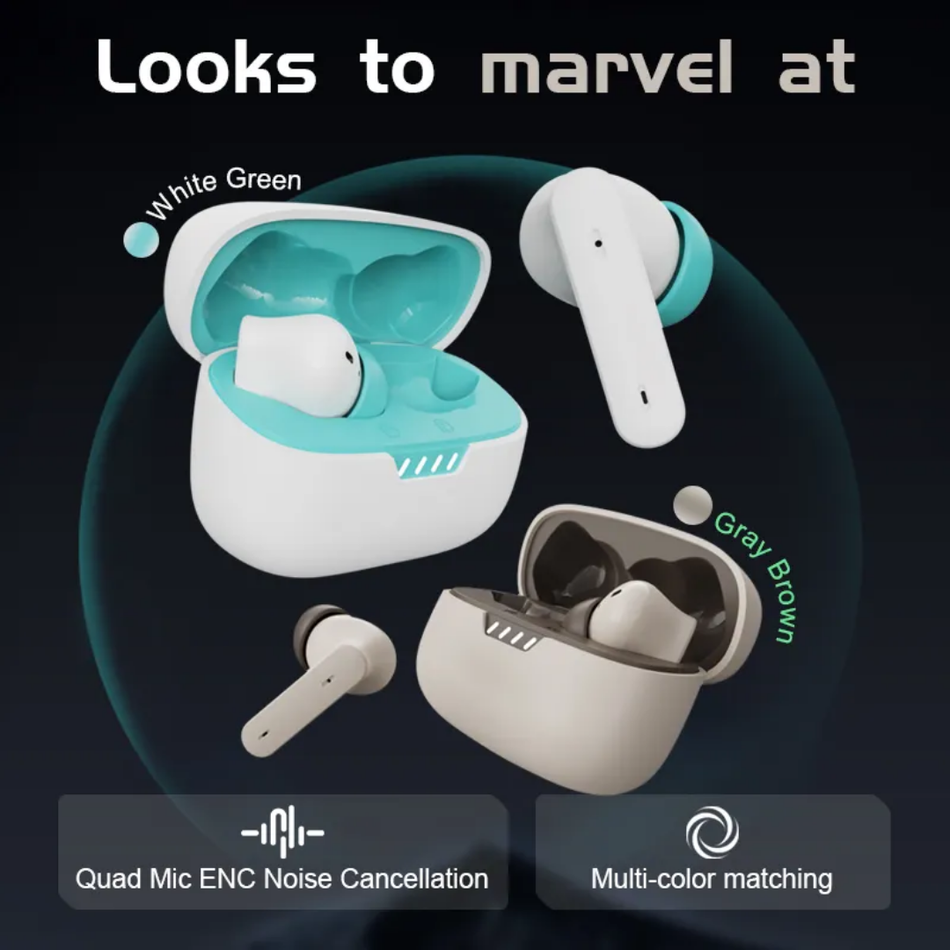 TWS Earbuds V5.4 Dual Pairing Noise Cancelling