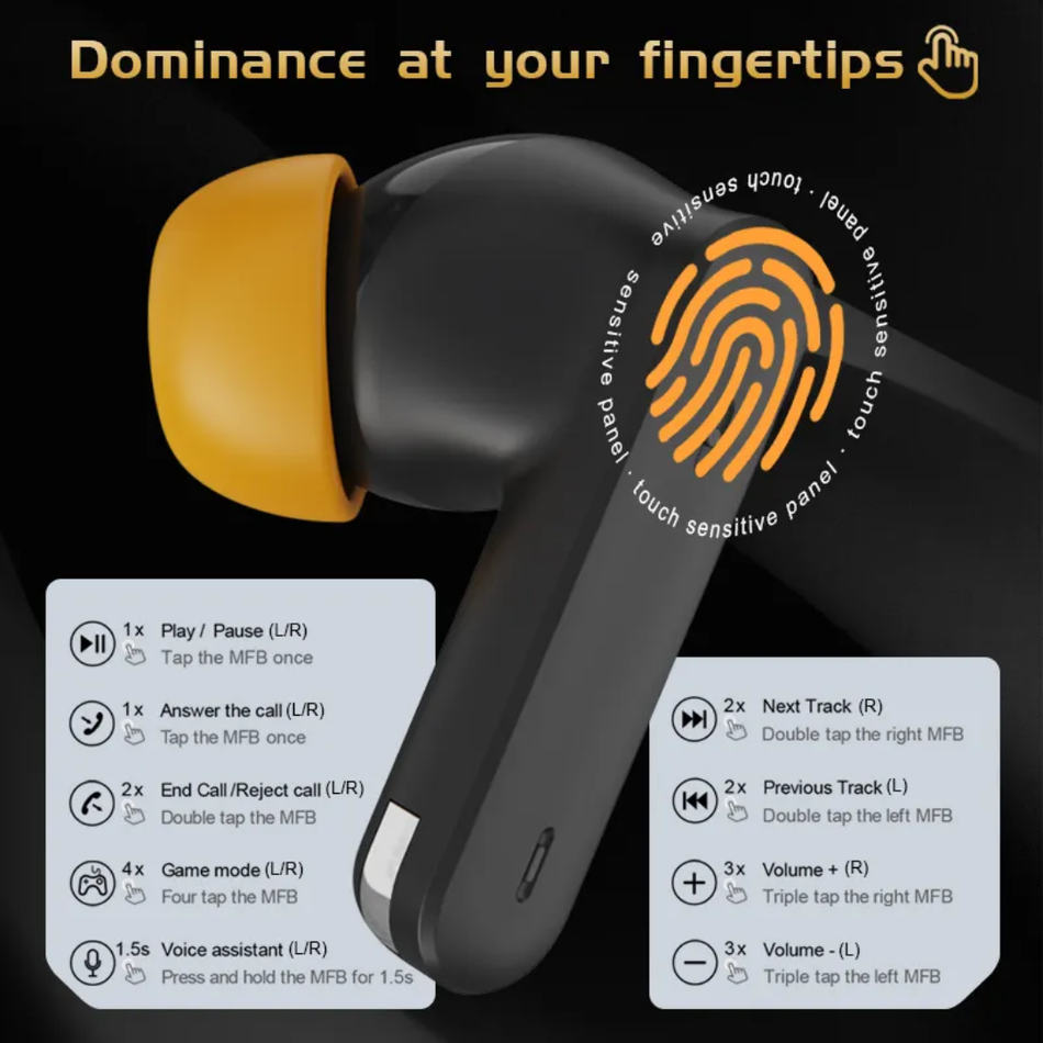 TWS Earbuds V5.4 Dual Pairing Noise Cancelling