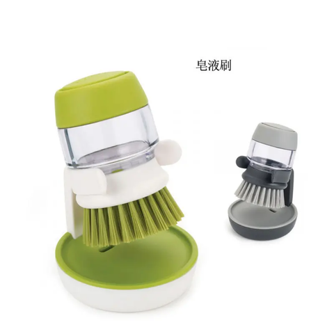 Tray Palm Dish Brush With Soap Dispenser