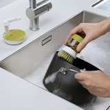 Tray Palm Dish Brush With Soap Dispenser