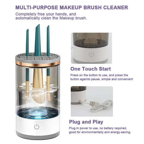 2 in 1 electric makeup brush cleaner machine portable